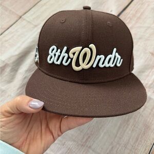 8thwndr Hat Mens Brown SnapBack Adjustable Hiphop Streetwear New